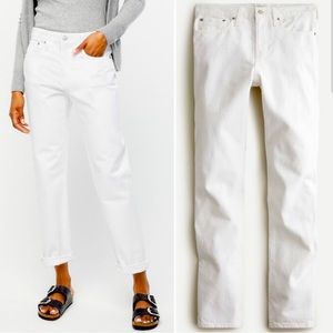 J. Crew Slouchy Boyfriend Jeans in White